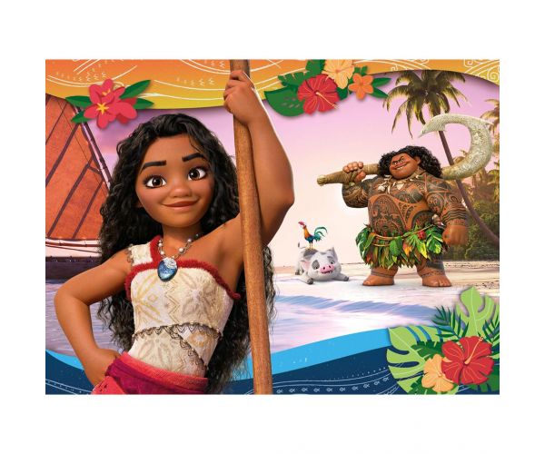 Vaiana 2 kalandok a tengeren 2 az 1-ben 48db-os Eco mini puzzle és színező 35x25cm - Lisciani