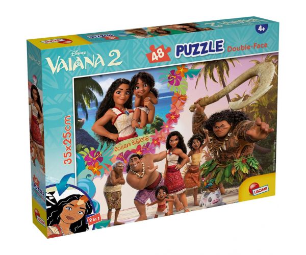 Vaiana 2 2 az 1-ben 48db-os puzzle és színező 35x25cm - Lisciani