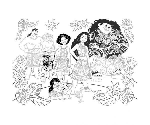 Vaiana 2 2 az 1-ben 48db-os puzzle és színező 35x25cm - Lisciani