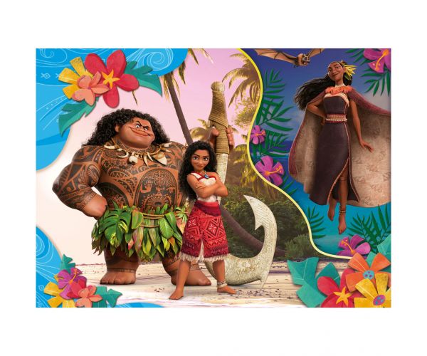 Vaiana 2 2 az 1-ben 60db-os Eco puzzle és színező 70x50cm - Lisciani