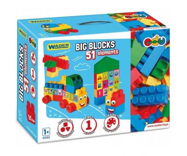 Nagy építőkocka szett 51db-os - Wader