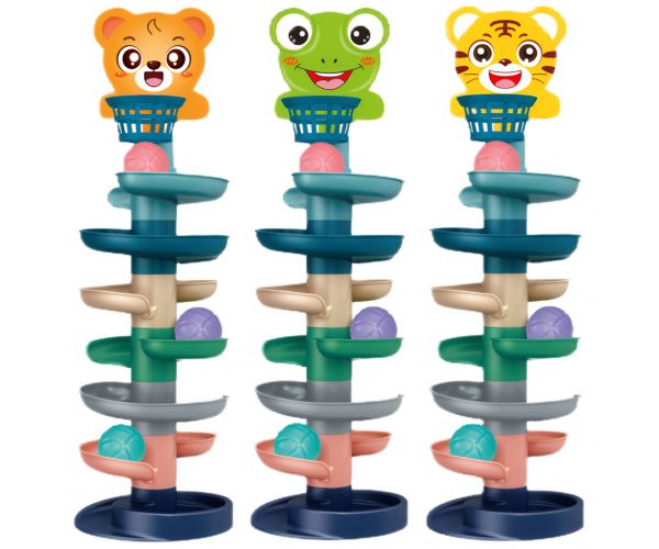 Ball Tower: Vidám állatos golyópálya többféle változatban 73x22cm 1db