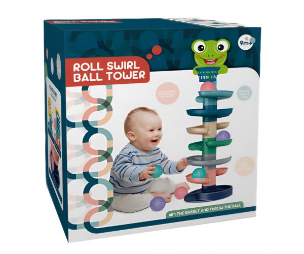 Ball Tower: Vidám állatos golyópálya többféle változatban 73x22cm 1db