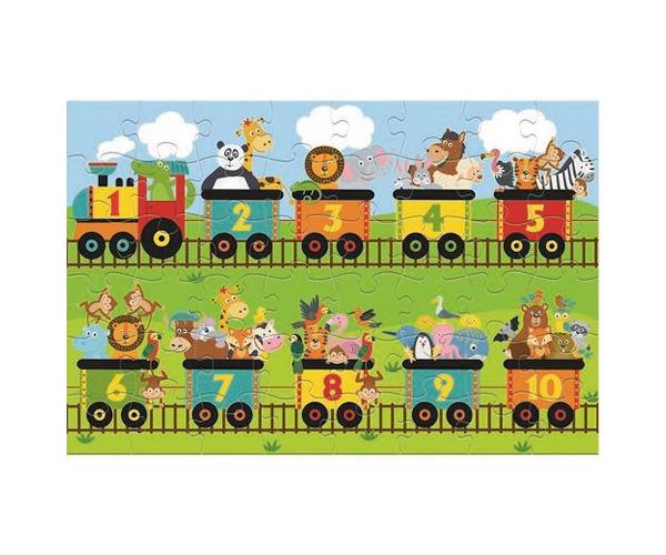 Vidám számok 48db-os puzzle szőnyeg 90x60cm