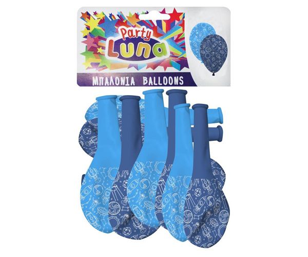 Az űr - kék parti lufi szett 8db-os