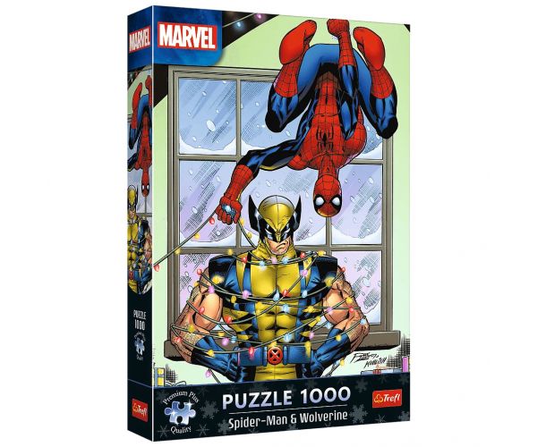 Pókember és Rozsomák karácsonya 1000db-os Prémium plus quality puzzle - Trefl