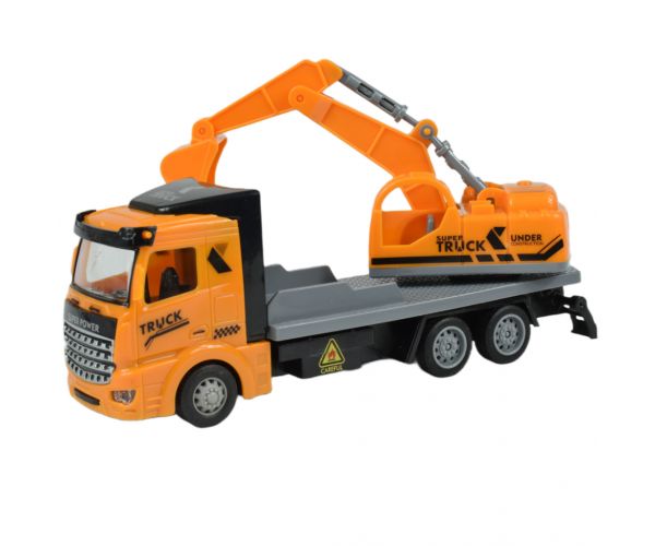 Truck Driver: Lendkerekes építőipari teherautó 3 db-os szett 19cm