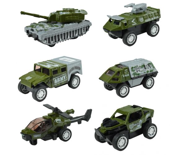 Military: Katonai járművek többféle változatban 1/55 1db