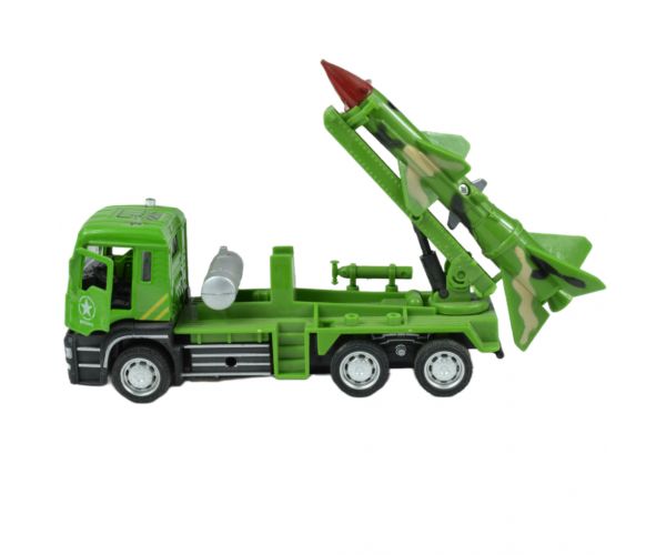 Military Truck: Hátrahúzós katonai teherautó rakétával kétféle változatban 14cm