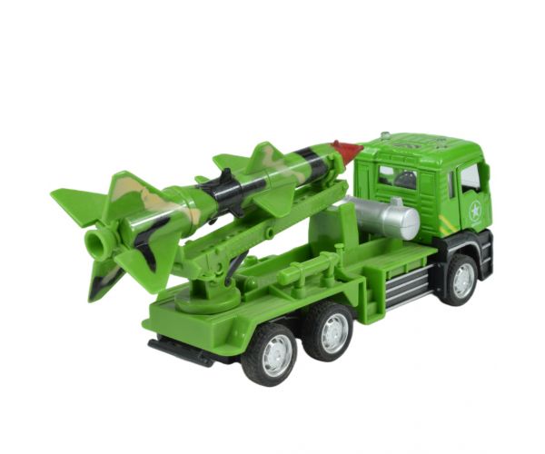Military Truck: Hátrahúzós katonai teherautó rakétával kétféle változatban 14cm