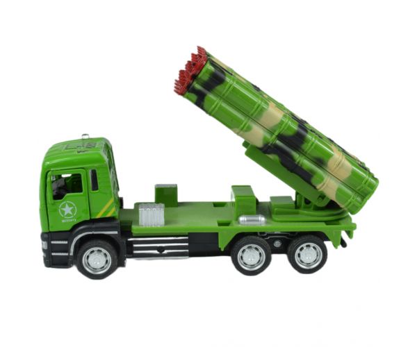 Military Truck: Hátrahúzós katonai teherautó rakétával kétféle változatban 14cm