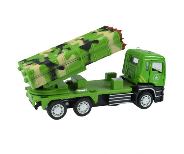 Military Truck: Hátrahúzós katonai teherautó rakétával kétféle változatban 14cm