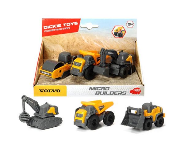 Volvo munkagépek 3db-os szett kétféle változatban - Dickie Toys