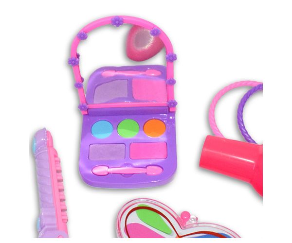 Vouge Girl - Rózsaszín 9 részes szépség szett játék sminkpalettákkal, hajszárítóval és kiegészítőkkel