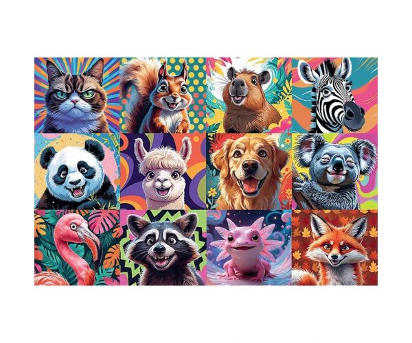 Vicces állatportrék 300db-os puzzle - Trefl