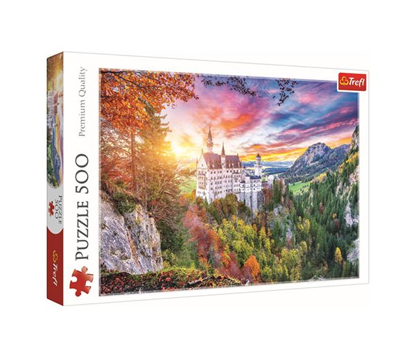Kilátás a Neuschwanstein kastélyra 500db-os puzzle - Trefl