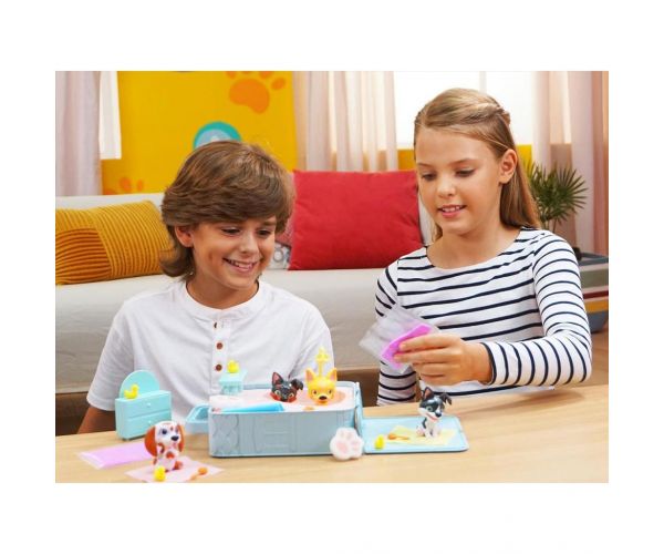 Washy Friends: Color Reveal pancsoló 3 kutyus figura jacuzzival és kiegészítőkkel