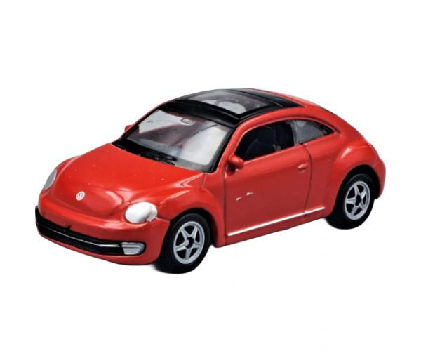 Welly: Volkswagen Bogár modern piros kisautó modell 1/64