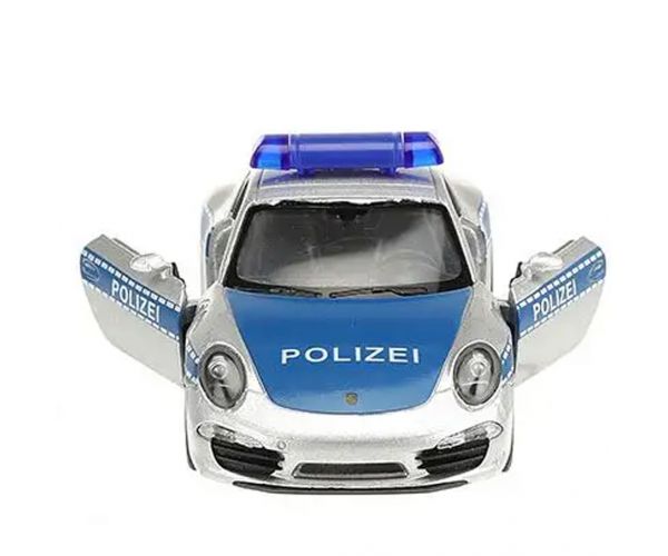 Welly: Porsche 911 rendőrségi fém kisautó modell 11cm