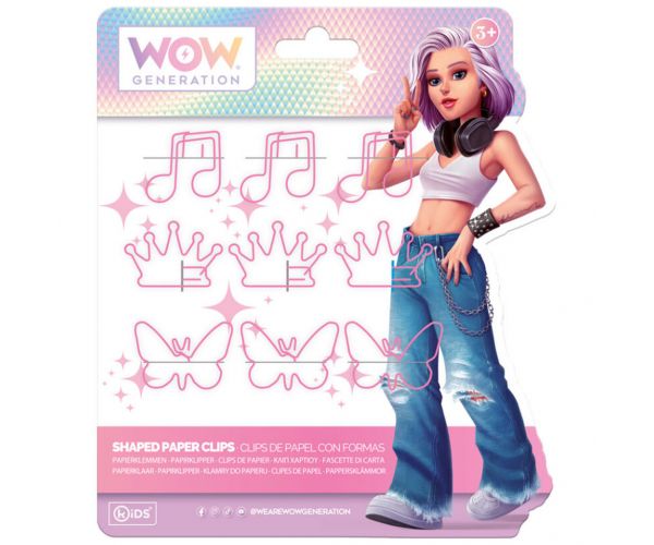 WOW Generation: Rózsaszín gémkapocs vidám formákkal többféle változatban