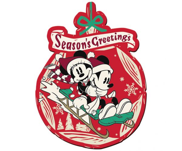 Wood Craft: Disney - Mickey és Minnie Karácsonya 160 db-os prémium fa puzzle - Trefl