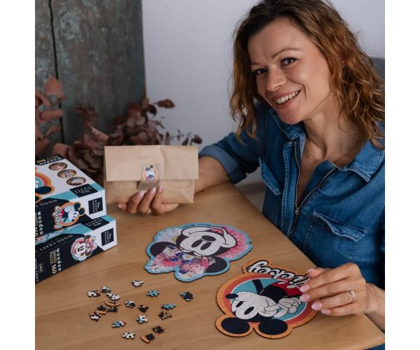 Wood Craft: Disney - Retro Mickey egér 160 db-os prémium fa puzzle - Trefl