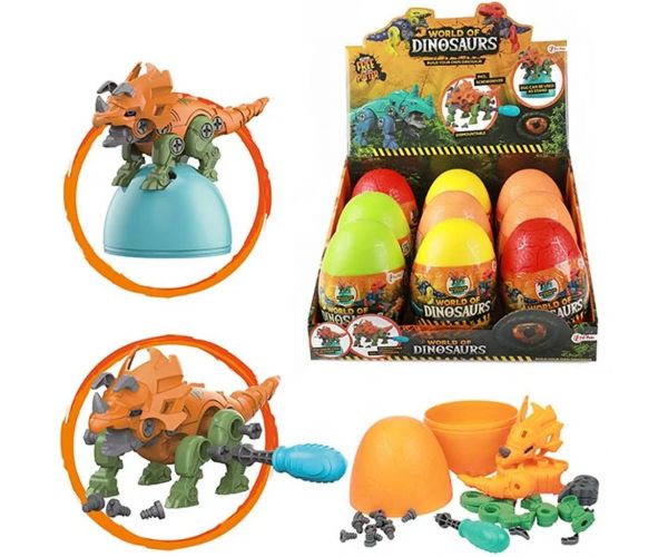 World of Dinosaurs szétszedhető dinó csavarhúzóval meglepetés tojás 1db