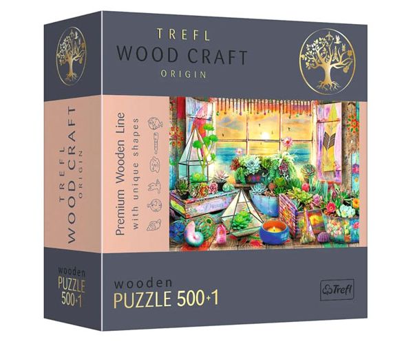 Wood Craft: Tengerparti nyaralóház fa puzzle 500+1db-os - Trefl