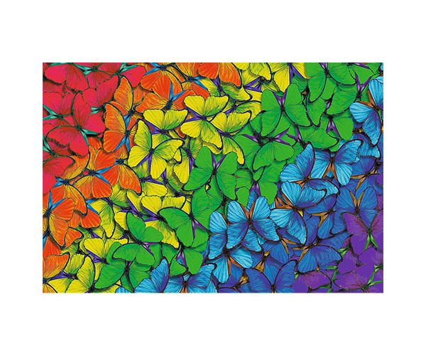 Wood Craft: Szivárvány pillangók fa puzzle 500+1db-os - Trefl