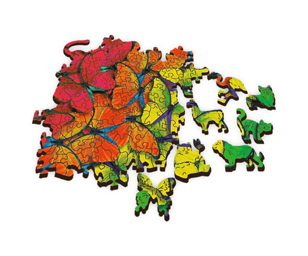 Wood Craft: Szivárvány pillangók fa puzzle 500+1db-os - Trefl