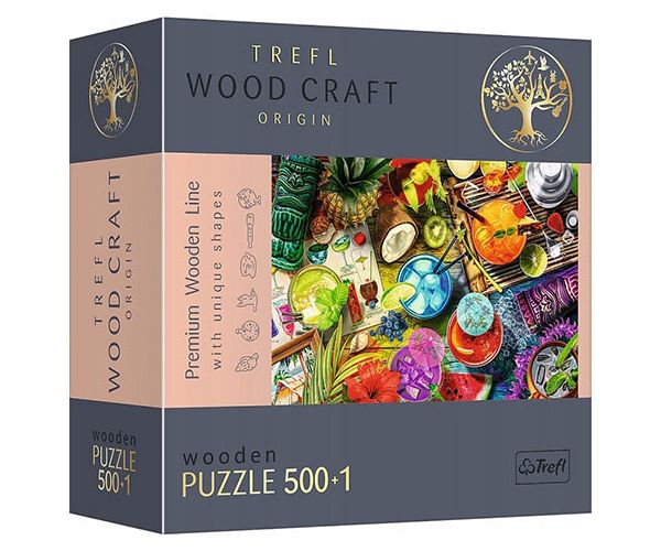 Wood Craft: Színes koktélok fa puzzle 500+1db-os - Trefl