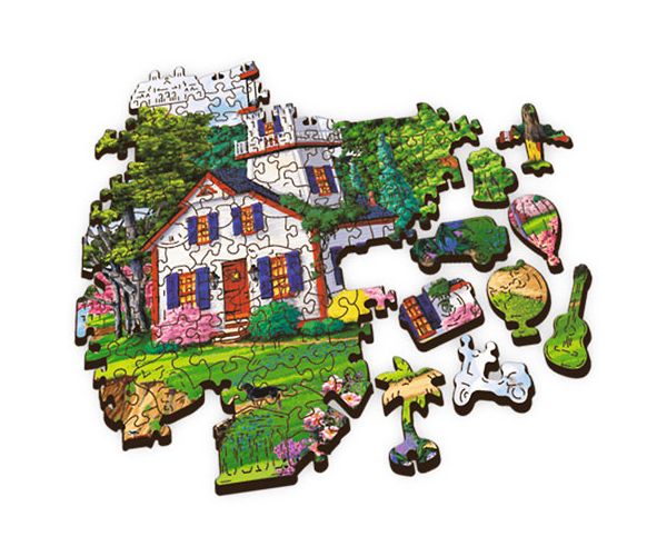 Wood Craft: Nyári kikötő fa puzzle 500+1db-os - Trefl