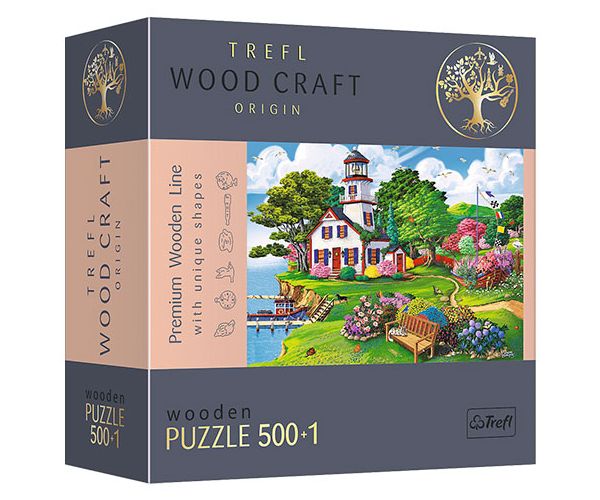 Wood Craft: Nyári kikötő fa puzzle 500+1db-os - Trefl