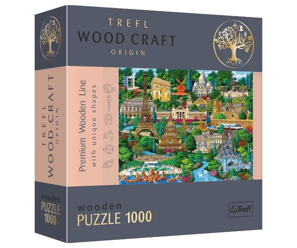 Wood Craft Híres helyek: Franciaország 1000db-os prémium fa puzzle - Trefl