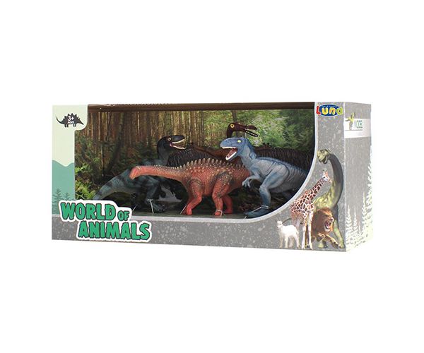 World Of Animals: Dinoszaurusz játékszett 4db-os készlet