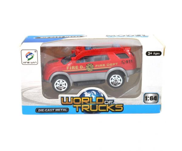 World of Trucks: Tűzoltósági kisautó többféle változatban 7cm