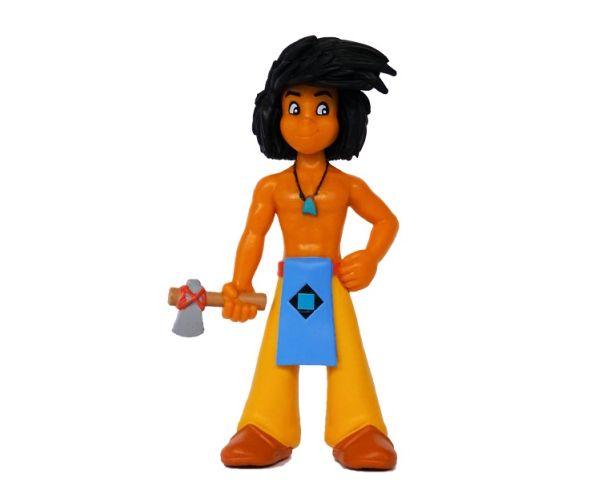 Yakari: Kis Borz csatabárddal játékfigura - Bullyland