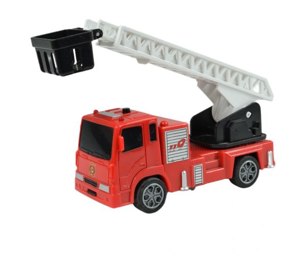 Rescue Vehicle: Hátrahúzható létrás tűzoltóautó 13cm