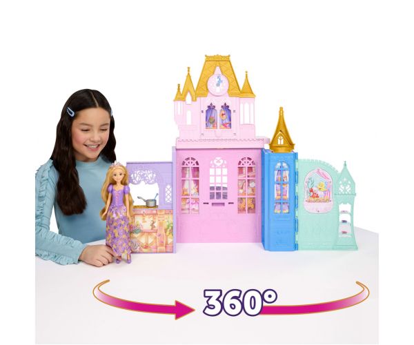 Disney Hercegnők Kastély Aranyhaj Babával - Mattel