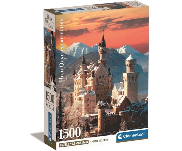 Neuschwastein kastély 1500db-os HQC puzzle 59,5x84,5cm - Clementoni
