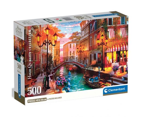 Naplemente Velencében 500db-os HQC kompakt puzzle - Clementoni