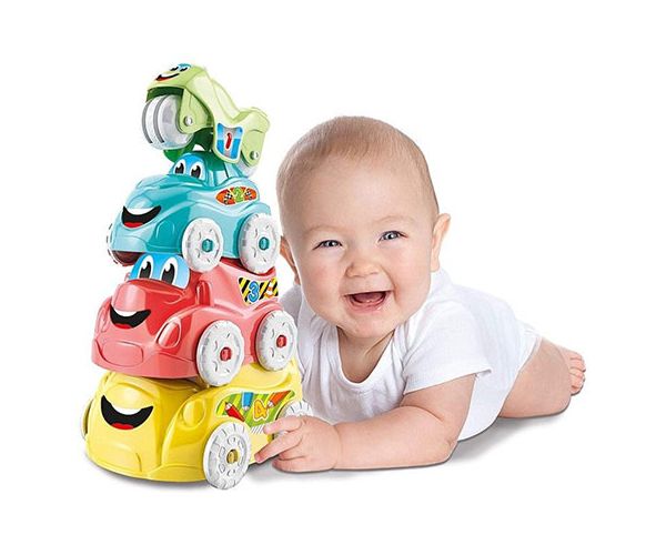 Mókás járművek rakosgatós ügyességi bébijáték - Clementoni baby