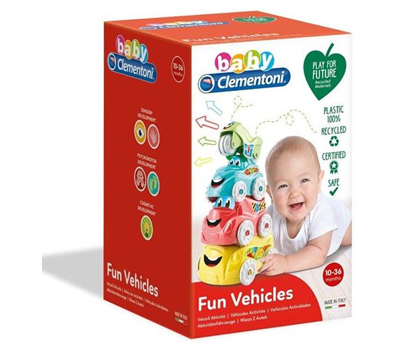 Mókás járművek rakosgatós ügyességi bébijáték - Clementoni baby