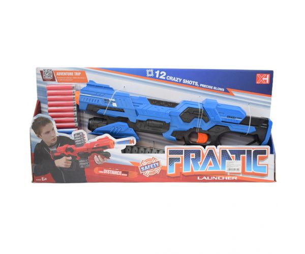 Frantic Launcher: Szivacslövő fegyver 10 méteres lövő távolsággal és töltényekkel 49cm