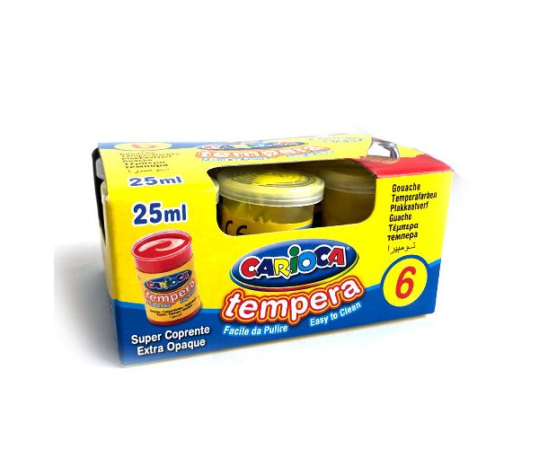 Citromsárga tempera tégelyben 6x35 gr - Carioca