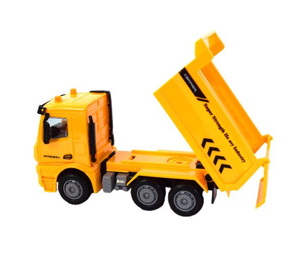 Sárga billencs teherautó 17cm