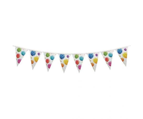 Lufi mintás újrahasznosítható party zászlófüzér 230cm