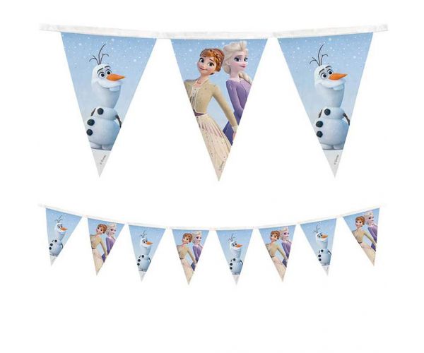 Jégvarázs 2 mintás újrahasznosítható party zászlófüzér 230cm