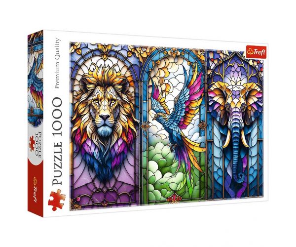 Állatos ólomüveg 1000db-os puzzle - Trefl